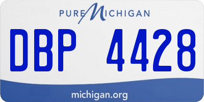 MI license plate DBP4428