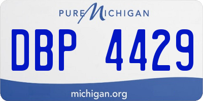 MI license plate DBP4429