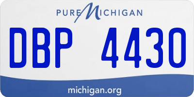 MI license plate DBP4430