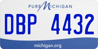 MI license plate DBP4432