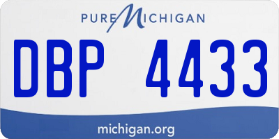 MI license plate DBP4433