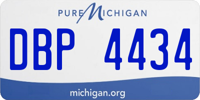 MI license plate DBP4434