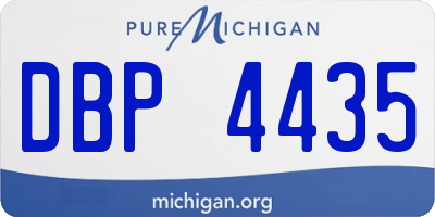 MI license plate DBP4435