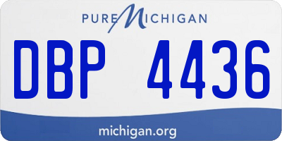 MI license plate DBP4436