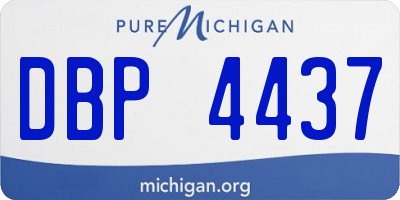 MI license plate DBP4437