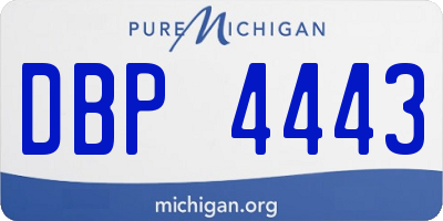 MI license plate DBP4443