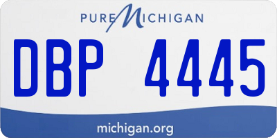 MI license plate DBP4445