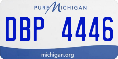MI license plate DBP4446