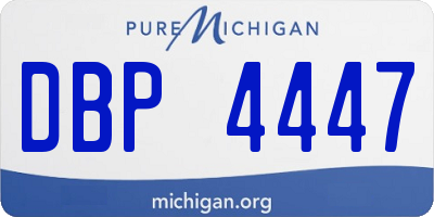 MI license plate DBP4447