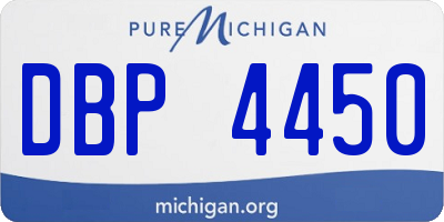 MI license plate DBP4450