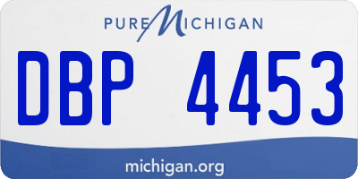 MI license plate DBP4453