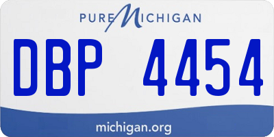 MI license plate DBP4454