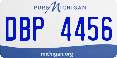 MI license plate DBP4456