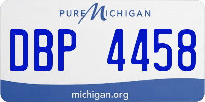 MI license plate DBP4458