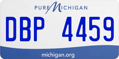 MI license plate DBP4459