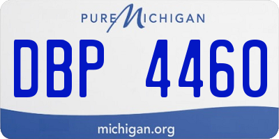 MI license plate DBP4460