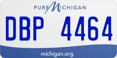 MI license plate DBP4464