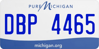 MI license plate DBP4465
