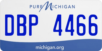 MI license plate DBP4466