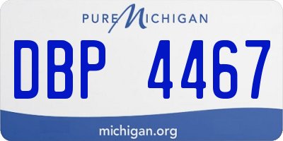 MI license plate DBP4467