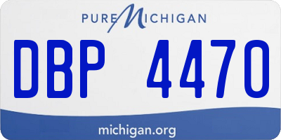 MI license plate DBP4470