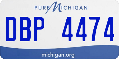 MI license plate DBP4474