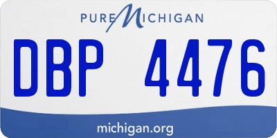 MI license plate DBP4476