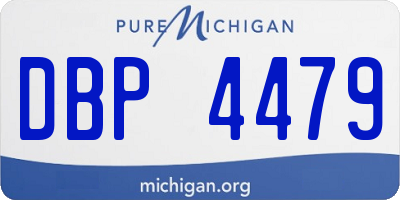 MI license plate DBP4479