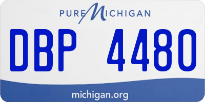 MI license plate DBP4480