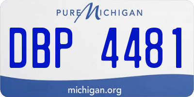 MI license plate DBP4481