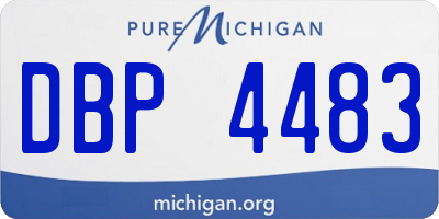 MI license plate DBP4483