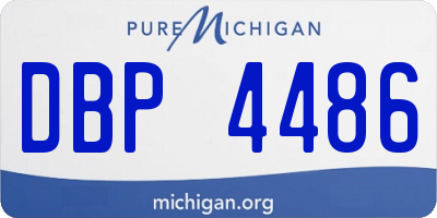 MI license plate DBP4486