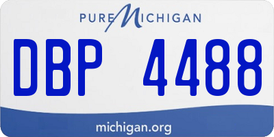 MI license plate DBP4488