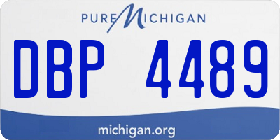 MI license plate DBP4489