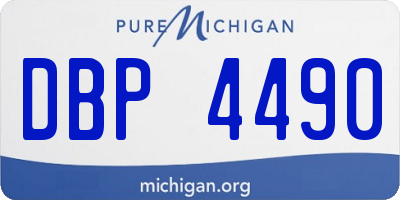 MI license plate DBP4490