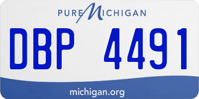 MI license plate DBP4491