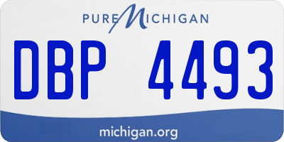 MI license plate DBP4493