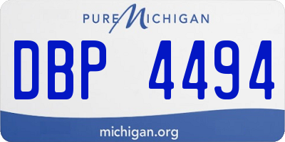 MI license plate DBP4494
