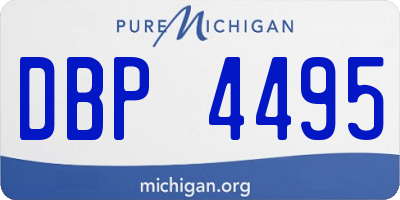 MI license plate DBP4495