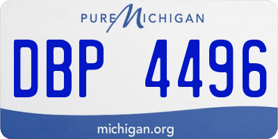 MI license plate DBP4496