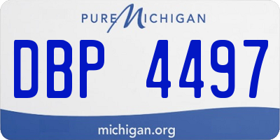 MI license plate DBP4497