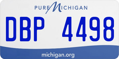 MI license plate DBP4498