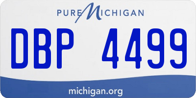 MI license plate DBP4499