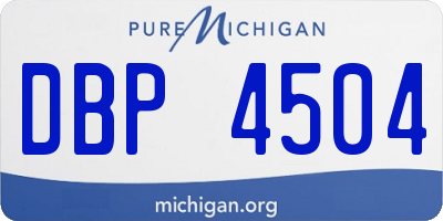MI license plate DBP4504