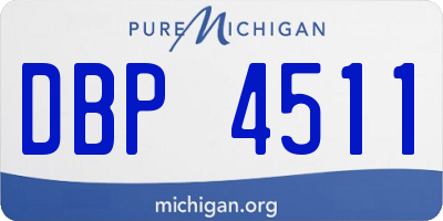 MI license plate DBP4511