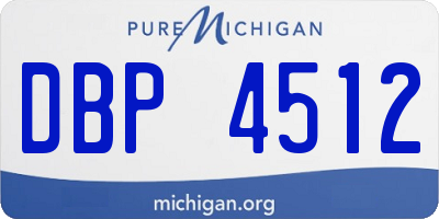 MI license plate DBP4512