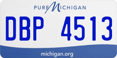 MI license plate DBP4513