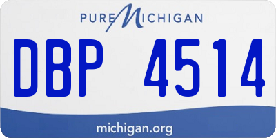 MI license plate DBP4514