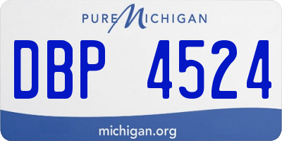 MI license plate DBP4524