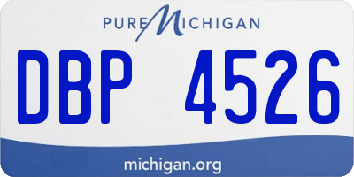 MI license plate DBP4526